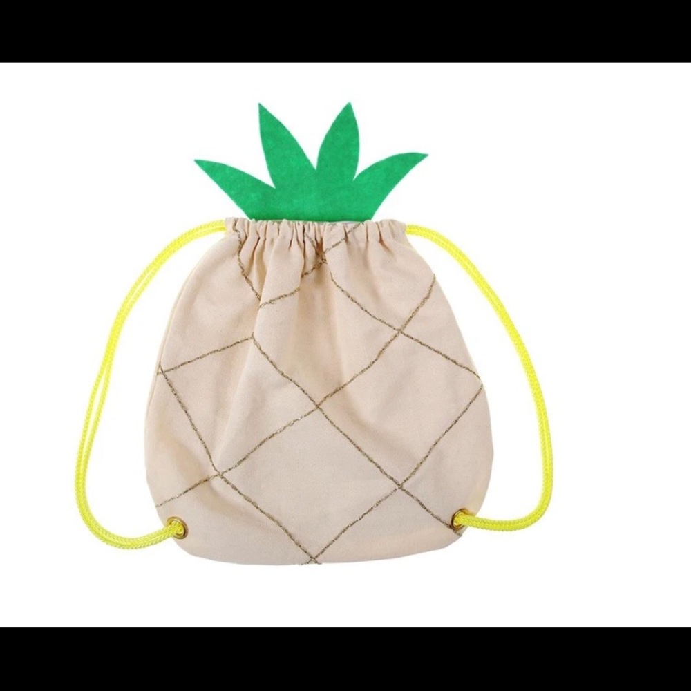 NWT Meri Meri Pineapple Drawstring Bag